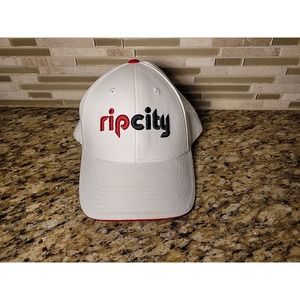 Portland Trailblazers Hat Cap adjustable NBA Basketball Rip City White